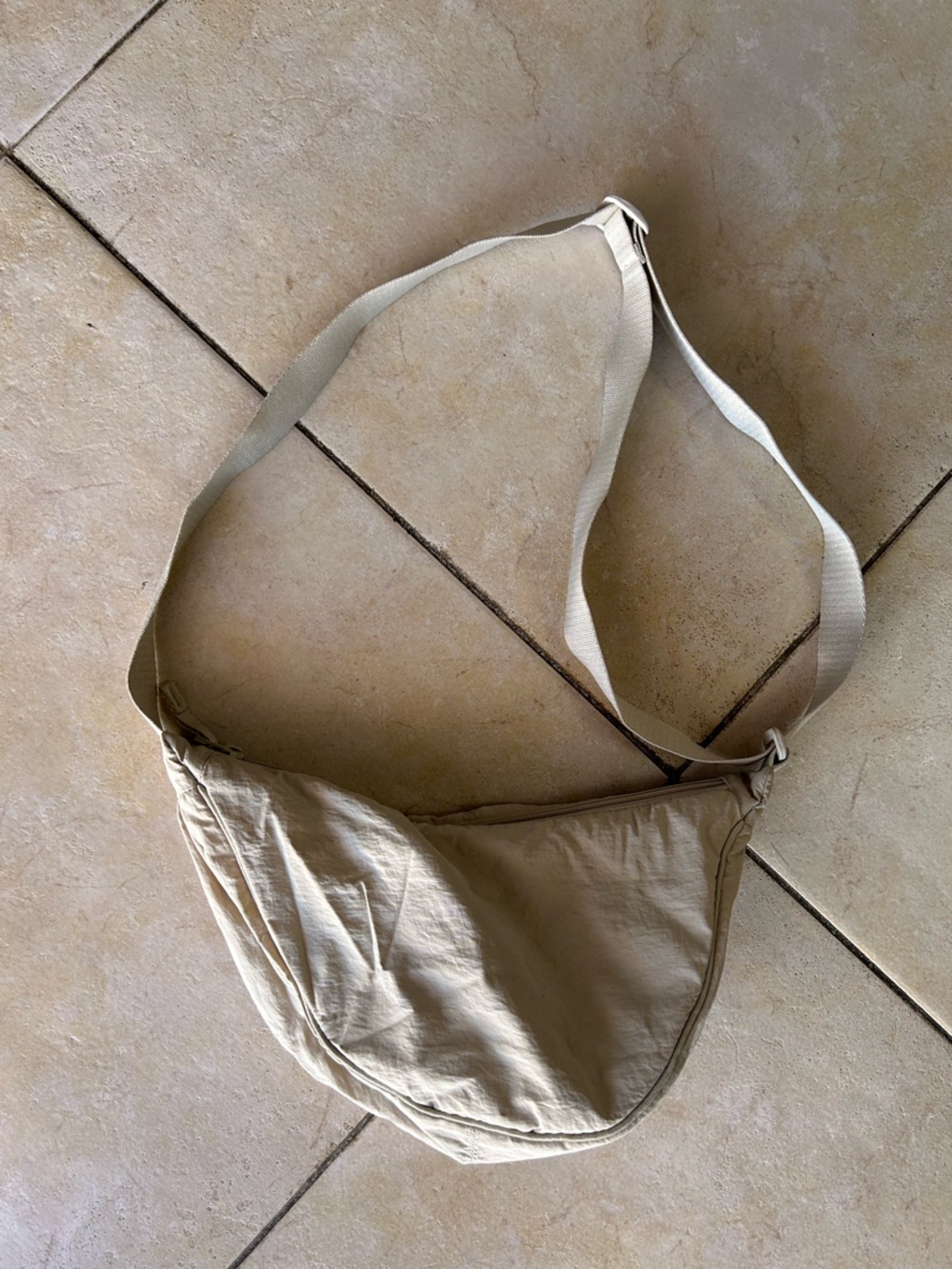 Uniqlo Tan Beige Crossbody Bag - Lightweight Everyday Style